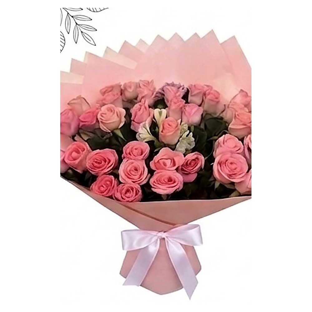 Ramo Elegante Rosas y Alstroemerias